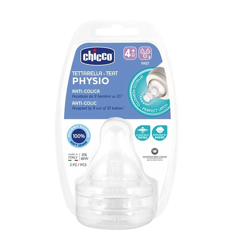 Chicco Wellbeing Silikon 2'li Biberon Emziği 4 ay+