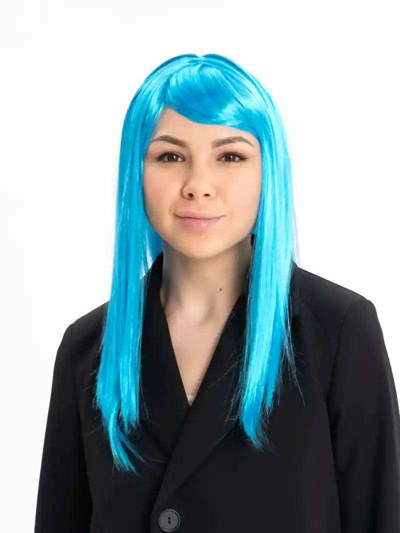 Açık Mi Renk Uzun Düz Parti Peruğu