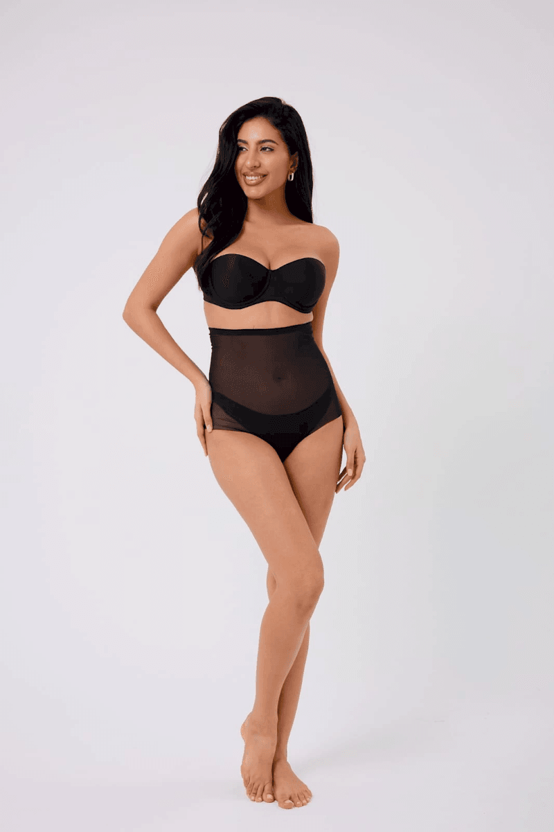 Freshness 0006 Lazer Kesim Tül Yüksek Bel Slip Korse