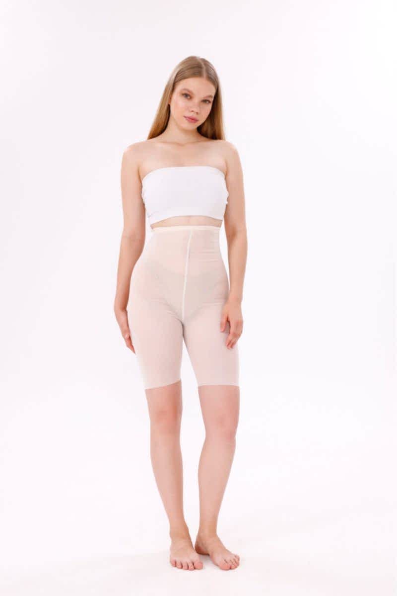 Freshness 0007 Lazer Kesim Tül Yüksek Bel Şort Korse