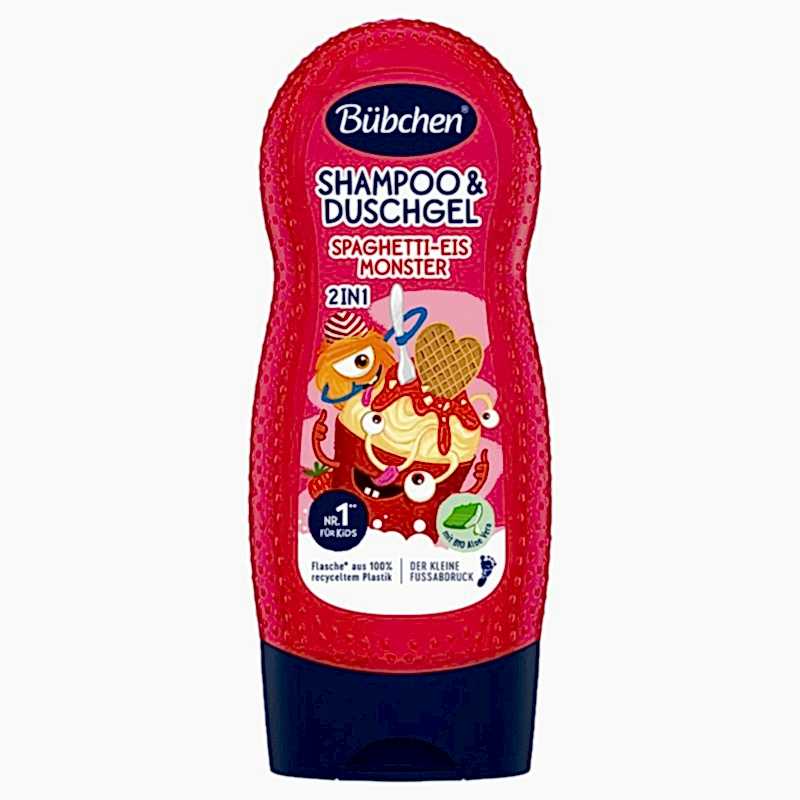 Bübchen Çocuk Şampuan&Duş Jeli 2 in 1 Spaghetti-Eis Monster 230 ml