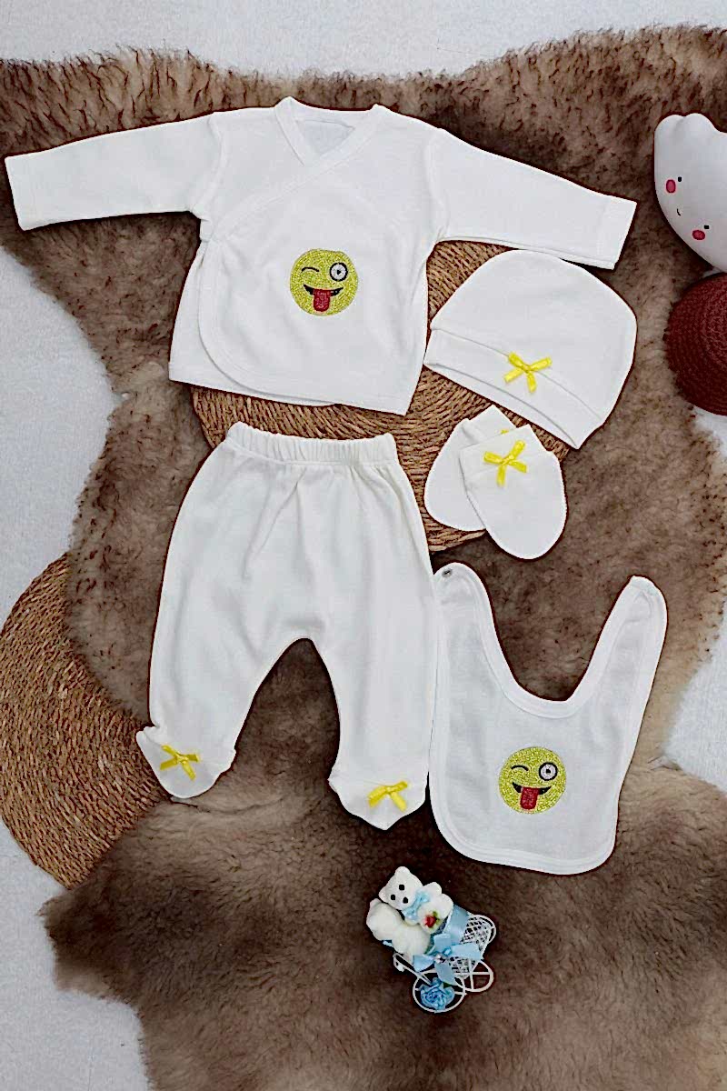 Sema Baby 5 Parça Hastane Çıkışı Zıbın Seti 0-3 Ay