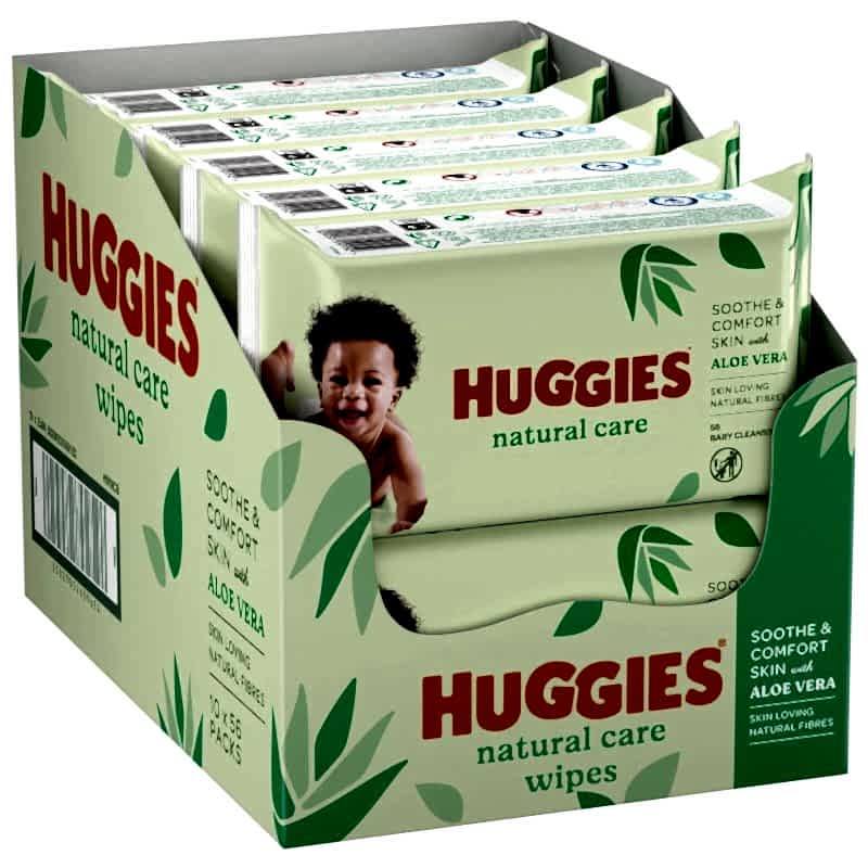 Huggies Natural Care Yenidoğan Islak Bebek Havlusu 10x56 Yaprak